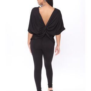 NWT Fashion Nova LS 2-Piece Set Black - XL